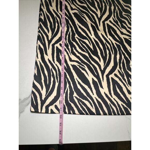 Jessica McClintock Gunne Sax PROM Party Dress Sz 7/8 Strapless Long Zebra Print - Picture 10 of 15